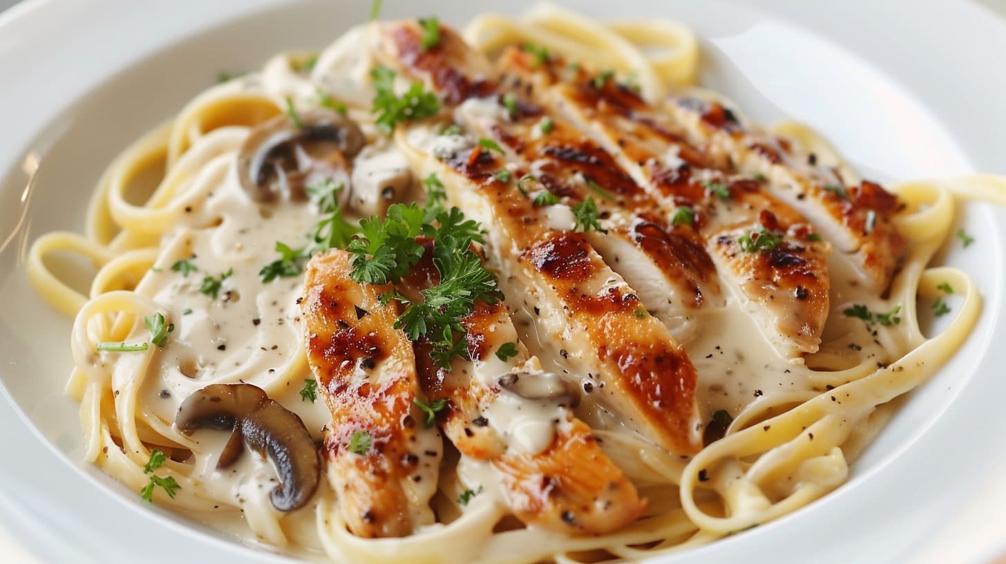 Easy Chicken Marsala Fettuccine Recipe | Quick Dinner